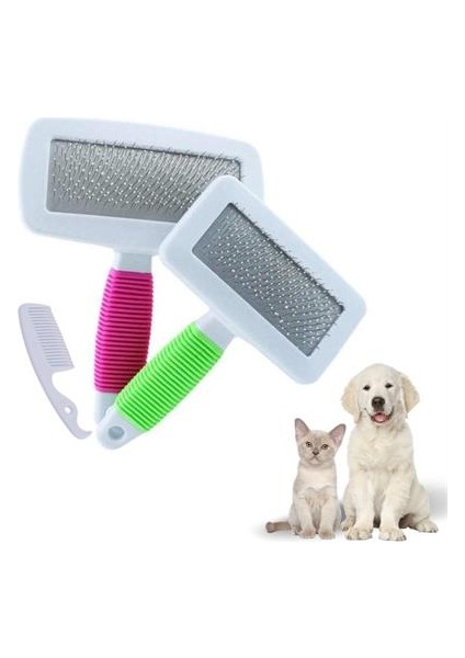 Buffer Kedi Köpek Telli Küçük Boy Tüy Bakım Seti Evcil Hayvan Tarama Fırçası