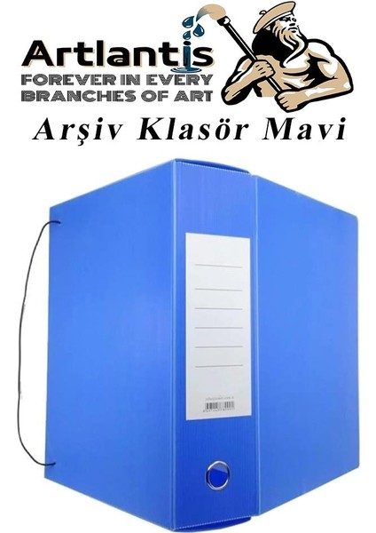 Mavi Arşiv ve Proje Kutusu 29X36X10CM 5 Adet Arşiv Klasörü Lastikli Plastik Arşiv Klasörü Büro Okul Sınıf