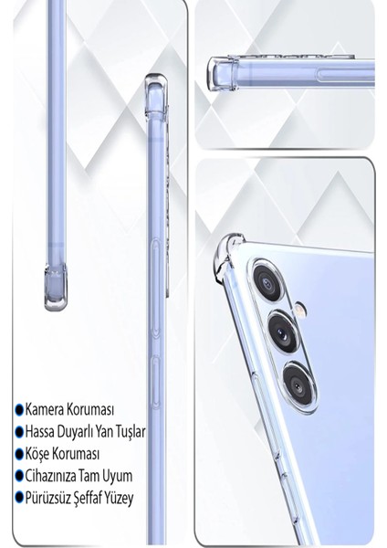 Caseart Xiaomi Redmi Note 12 4g Kapak Kamera Korumalı Airbag Antishock Köşe Korumalı Şeffaf Silikon Kılıf