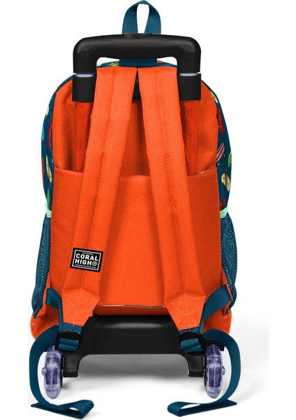 Kids Civit Neon Turuncu Kaykay Desenli Çekçekli 2'li Çanta Seti SET0223923 fırsatları