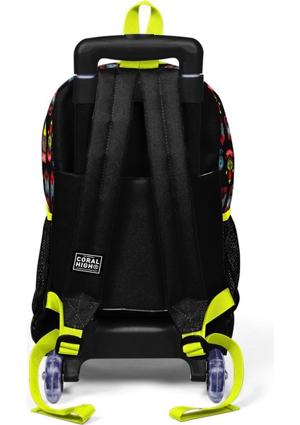 Kids Siyah Neon Sarı Game Over Desenli Çekçekli 2'li Çanta Seti SET0223928 fırsatları
