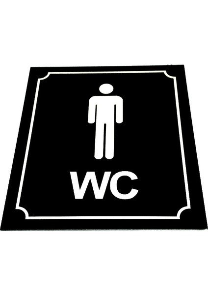 Wc Tuvalet Tabelası Bay Bayan Takım ( 2 Adet ), Kapı Yönlendirme Levhası 13 cm x 16 cm Xl
