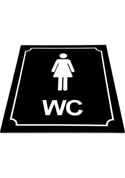 Wc Tuvalet Tabelası Bay Bayan Takım ( 2 Adet ), Kapı Yönlendirme Levhası 13 cm x 16 cm Xl