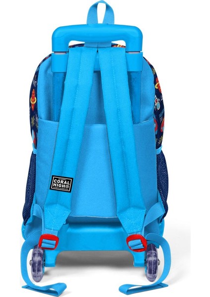 Kids Lacivert Mavi Uzay Desenli Çekçekli 2'li Çanta Seti SET0223376 fırsatları