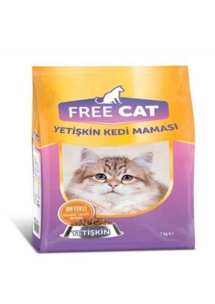 Free Cat Biftekli Yetişkin Kedi Kuru Maması 7 kg