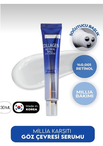 3W CLiNiC Millia Yağ Bezesi Karşıtı Soğutucu Başlık Retinol Göz Serumu - Collagen Retinol Eye Serum