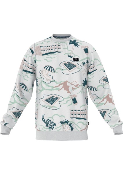 Yuvarlak Yaka Beyaz Erkek Sweatshirt VN0006EZWHT1 Scenıc Crew