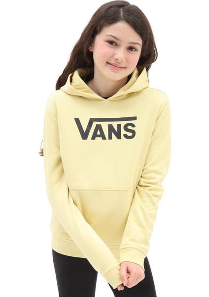 Kapüşon Yaka Sarı Kadın Sweatshırt VN0A5ATNY7O1 gr Flyıng V Hoodıe Gır