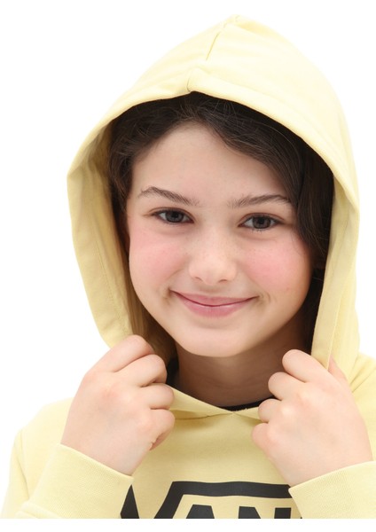 Kapüşon Yaka Sarı Kadın Sweatshırt VN0A5ATNY7O1 gr Flyıng V Hoodıe Gır