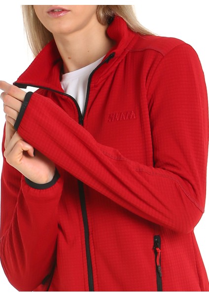 Kırmızı Kadın Dik Yaka Regular Fit Polar Sweatshirt A907001S00_ACT Ws Mıd Wgt Grıd Flee fırsatları