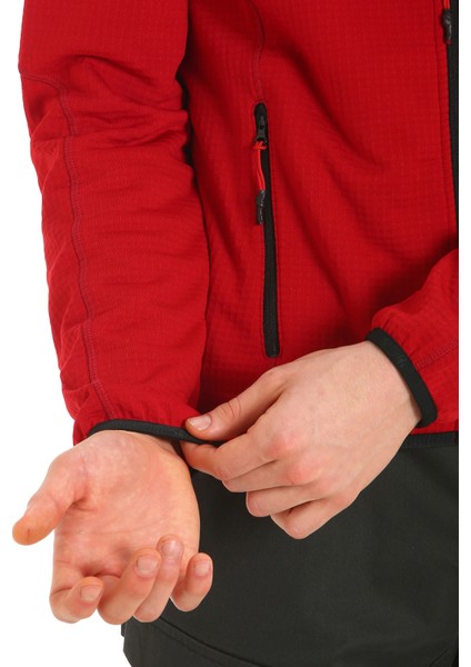 Kırmızı Erkek Dik Yaka Regular Fit Polar Sweatshirt A107002S00_ACT Mıd Wgt Grıd Fleece