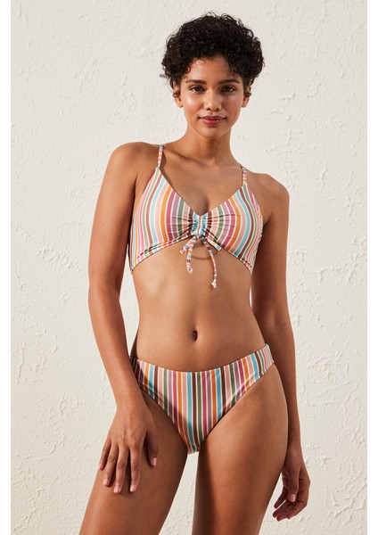 Camacho Çizgili Bikini Üstü