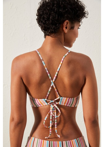 Camacho Çizgili Bikini Üstü