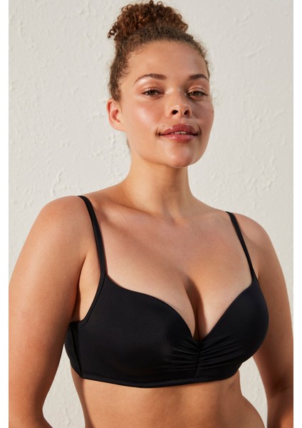 Basic Super Push Up Siyah Bikini Üstü