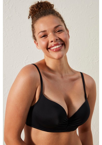 Basic Super Push Up Siyah Bikini Üstü