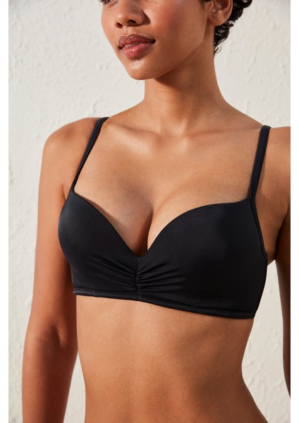 Basic Super Push Up Siyah Bikini Üstü