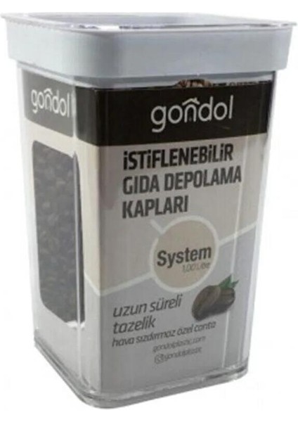 Vakumlu Erzak Kabı Baharat Bakliyat 1 Litre