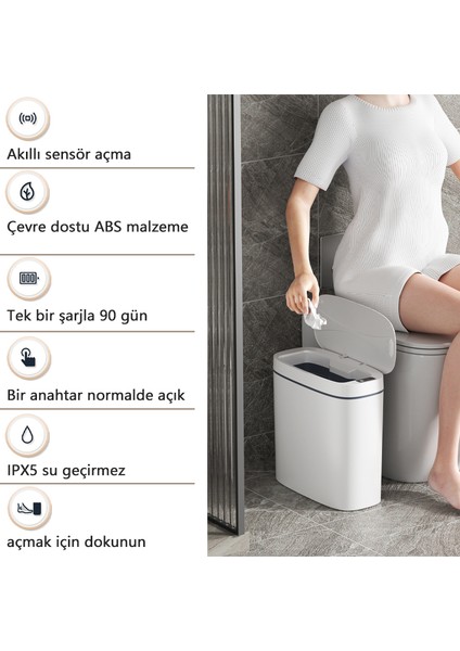 14 Lt Akıllı Çöp Kovası - Beyaz (Yurt Dışından) modelleri