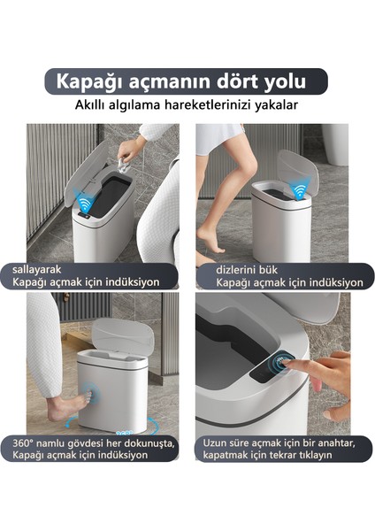 14 Lt Akıllı Çöp Kovası - Beyaz (Yurt Dışından) fırsatları