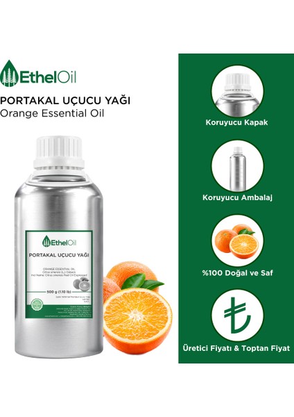 Portakal Uçucu Yağı - Etheloil - 500 gr - ve Uçucu Yağ - Üretici Firma, , Toptan Satış - Orange Essential Oil - Citrus Sinensis (L ) Osbeck