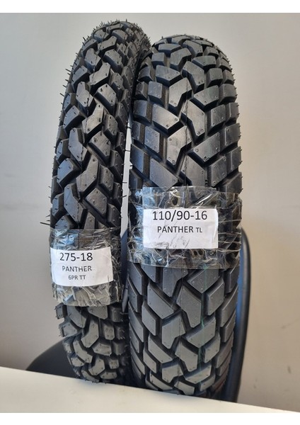 Set 2.75-18 ve 110/90-16 Ön Arka Takım Pantherset