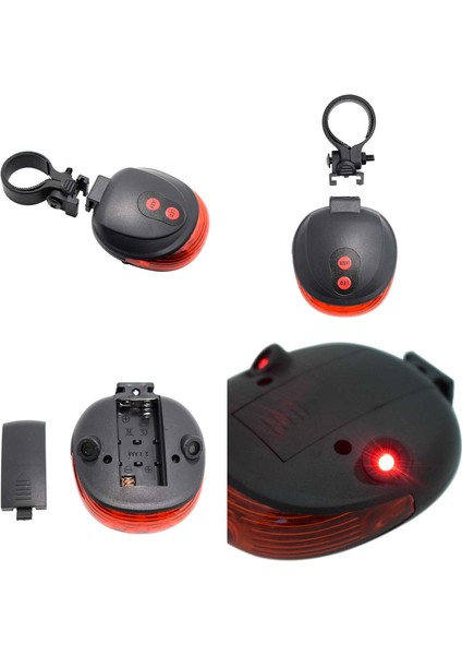 Duhalıne Çok Fonksiyonlu Pilli Bisiklet LED Lazer Şerit Işığı Arka Stop Lambası