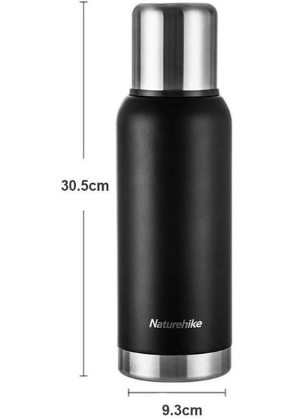 Q-9h Paslanmaz Çelik Vakumlu Termos 1000 Ml.siyah