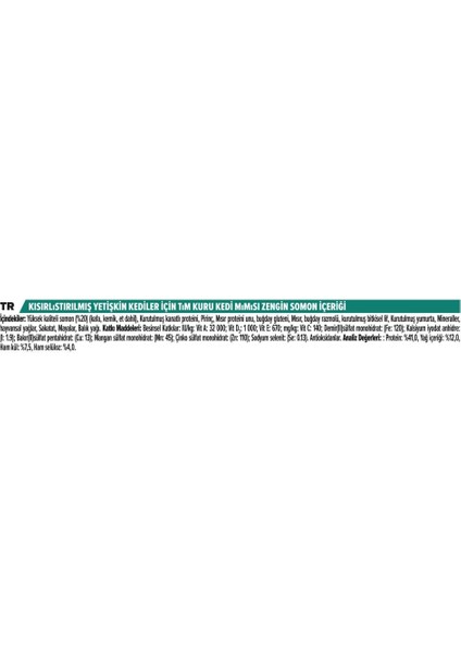 Sterilised Somon Ton Kısırlaştırılmış Kedi Maması 10+2 kg