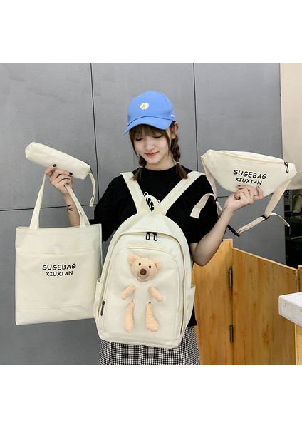 4 Parça Kombine Öğrenci Okul Çantası, Sırt Çantası (Yurt Dışından) modelleri