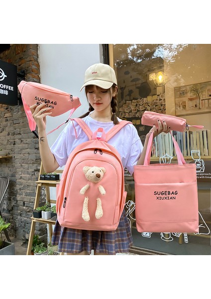 4 Parça Kombine Öğrenci Okul Çantası, Sırt Çantası (Yurt Dışından) fırsatları