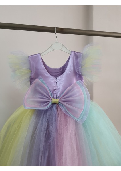 Kız Çocuk Unicorn Açık Lila Elbise modelleri