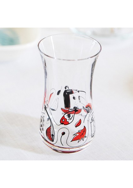 Erkenci İnce Belli Rakı Bardağı 6'lı Set
