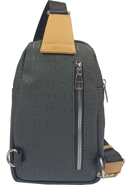 SİA ÇANTA Orijinal Just&Polo Body Bag Çanta Dört Gözlü Kullanışlı Örgü Kemer Askılı Sag & Sol Yön Çevrilebilir Özellikli