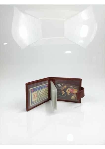 Hakiki Deri MiniBoy Sade & Şık Tasarım Çıtlı Cüzdan & Kartlık ARI