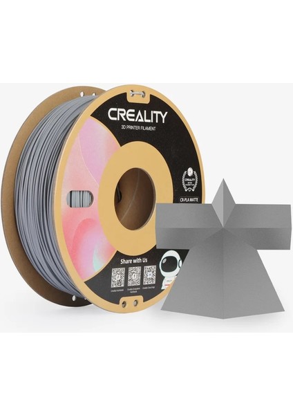 Cr-Pla Matte Filament Mat Gri 1.75MM 1kg Standart