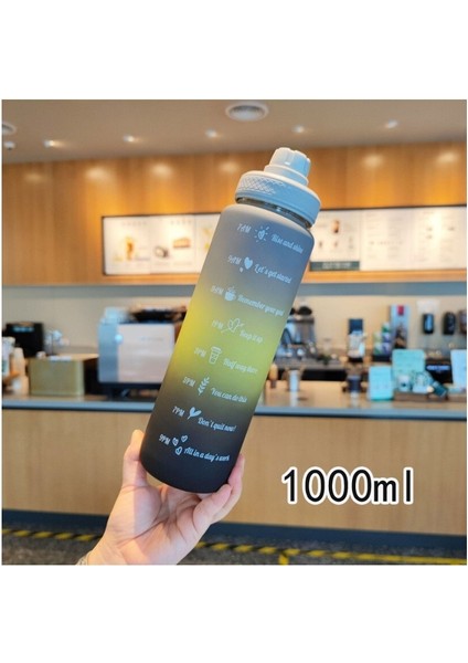 1000ML Büyük Kapasiteli Su Şişesi - Mavi / Mor (Yurt Dışından)