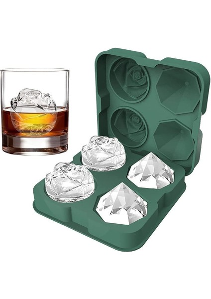 Buz Küpleri Kalıbı Buz Tepsisi 2 Gül Silikon (Yurt Dışından)