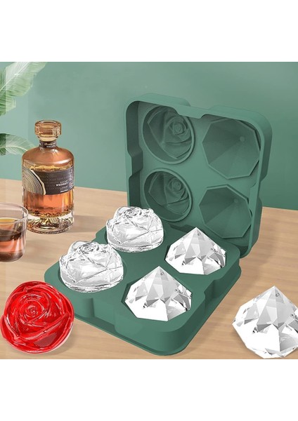 Buz Küpleri Kalıbı Buz Tepsisi 2 Gül Silikon (Yurt Dışından) fiyatları