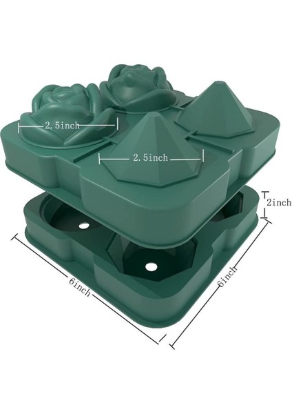 Buz Küpleri Kalıbı Buz Tepsisi 2 Gül Silikon (Yurt Dışından) modelleri