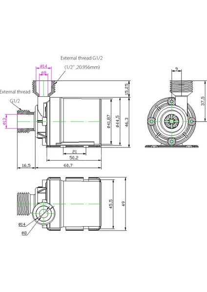 Dc 12V Hidrofor Pompası 24V Çeyrek Dişli Minyatür Sirkülasyonlu Dalgıç Pompa (Yurt Dışından)