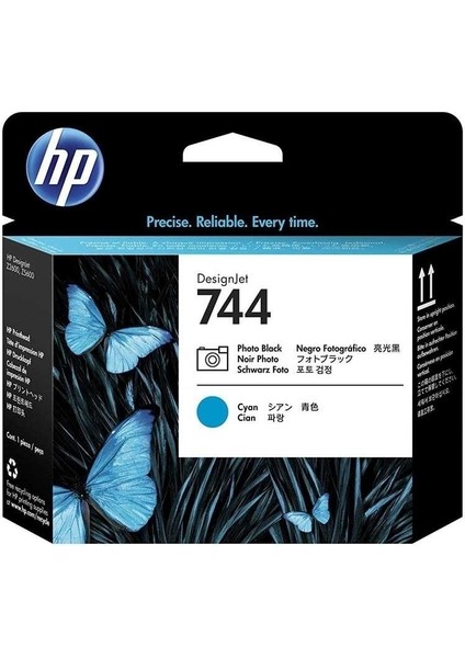 HPZR Hp 744-F9J86A Foto Siyah-Mavi Orjinal Baskı Kafası