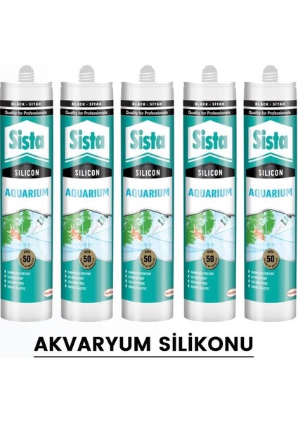 Akvaryum Silikonu (Şeffaf) 340 gr 5 Ad ( Yeni Tarihli ) Akvaryum