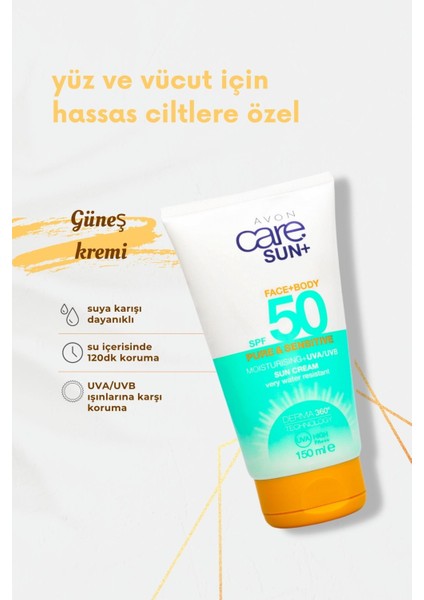 Care Sun+ Pure & Sensitive Face+Body Güneş Kremi 150ML