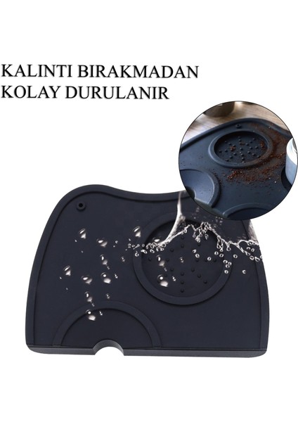 Mat Siyah Kaymaz Silikon Kahve Tamper Matı Tamper Tutucu CIN448 fırsatları