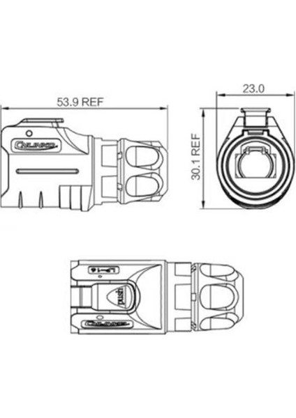 LP-16-C/RJ45/015/PE-42-001 Su Geçirmez Ethernet Konnektörü - Erkek