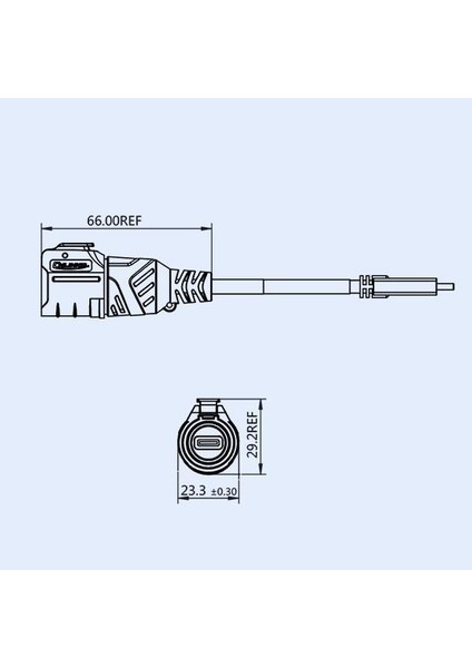 LP16-TYPEC-MP-MP-0D5M-002 Su Geçirmez Type C 3.1 Erkek Konnektör - 0.5m Kablo modelleri