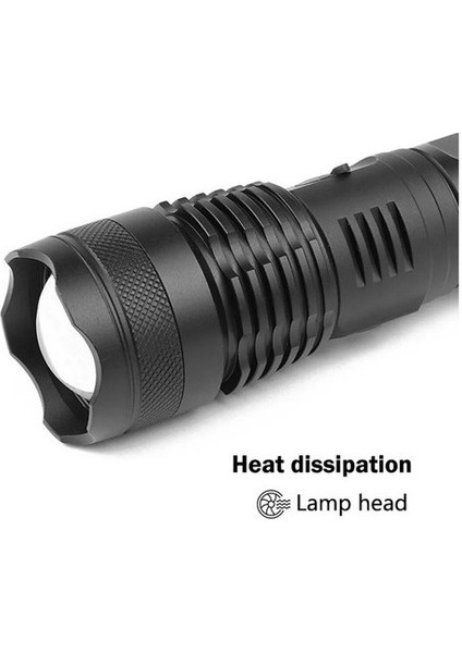 LED El Feneri Güçlü USB 25000LM XHP50 Yakınlaştırma Kayıt 1001. (Yurt Dışından)