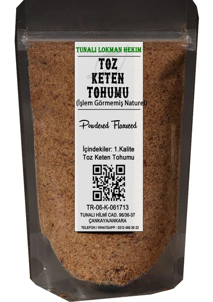 Tunalı Lokman Hekim Taze Keten Tohumu (Öğütülmüş) 100 gr  + Chia Tohumu 100  gr