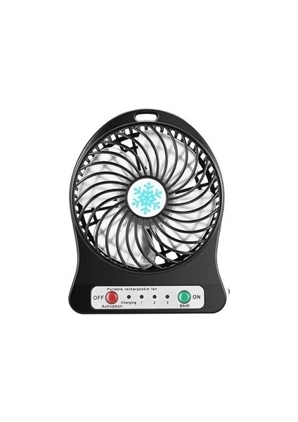 USB Masaüstü Fan Taşınabilir Şarj Edilebilir LED Yurt Mini Hediye Fan (Yurt Dışından)