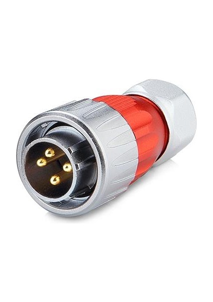 DH-20-C04PE-03-001 4-Pin Su Geçirmez Konnektör - Erkek